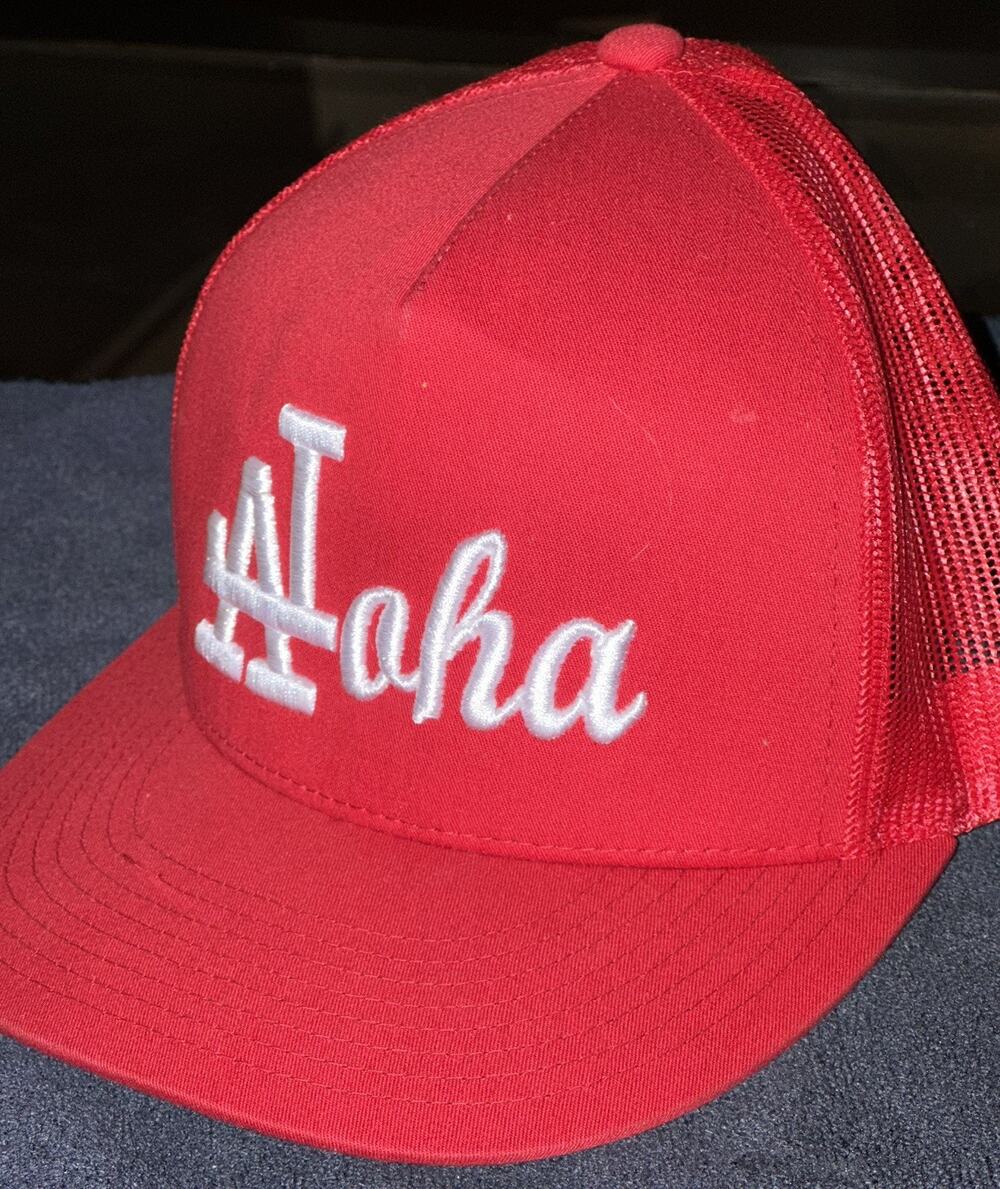 The Classics Yupoong LA Aloha Snapback Hat Red Hat